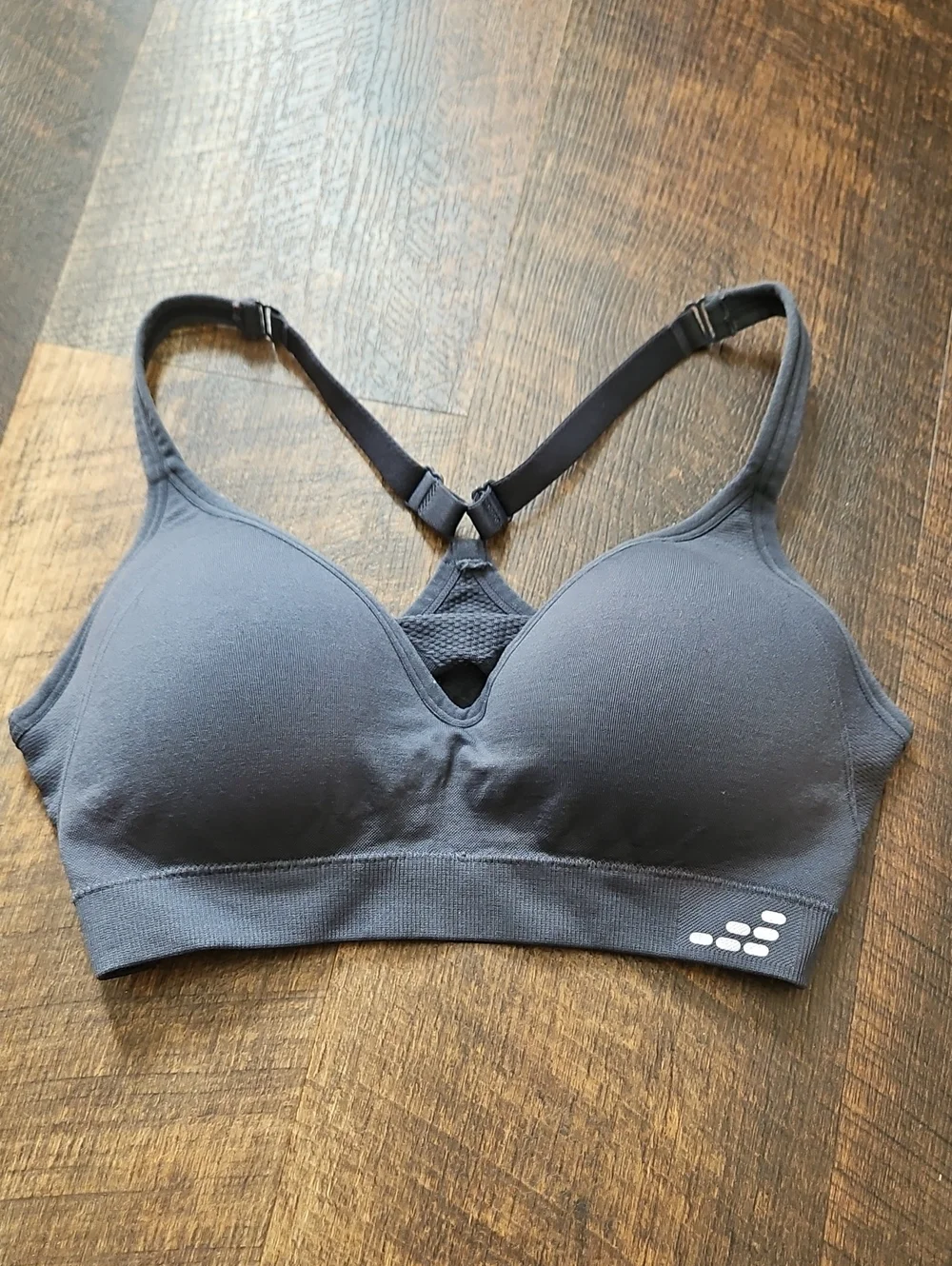 bcg Gray Padded Racerback Low Support Sports Bra